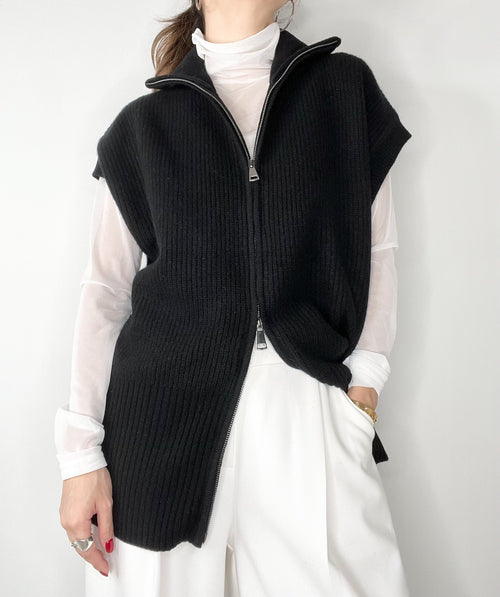 Malea Knit Vest Black