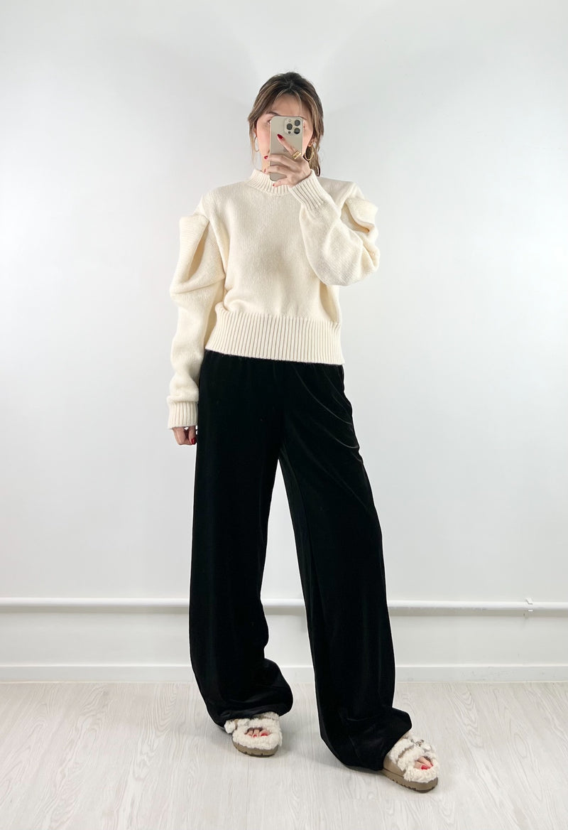 Moritz Velvet Pants Black