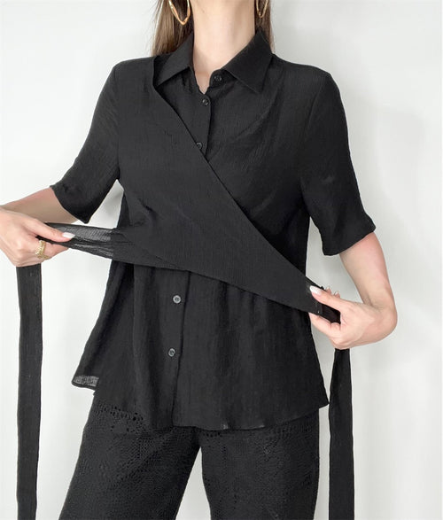 Lina Layered Shirt Black