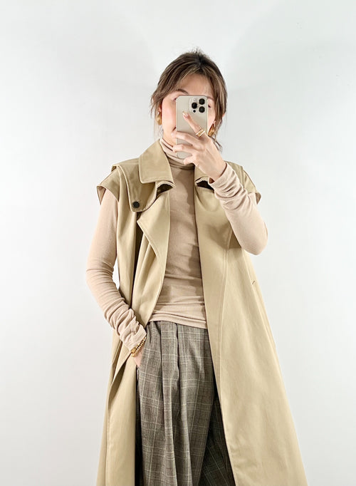 Fay Trench Long Vest