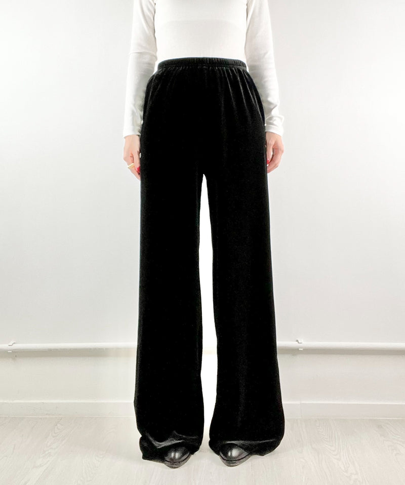 Moritz Velvet Pants Black