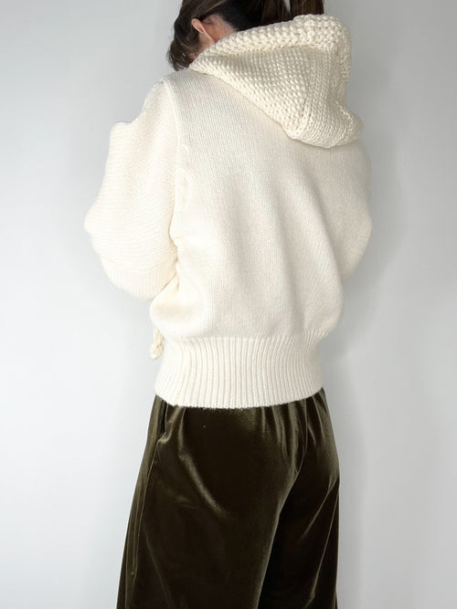 Ronya Knit Hoodie Ivory