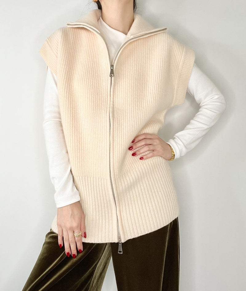 Malea Knit Vest Ivory