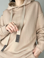 Karla Hooded Sweatshirt Beige