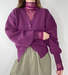 Remi Sheer Turtleneck Purple