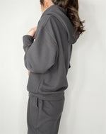 Karla Hooded Sweatshirt Charcoal Gray