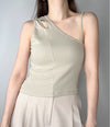 Alba Cut-out Tank Top Khaki