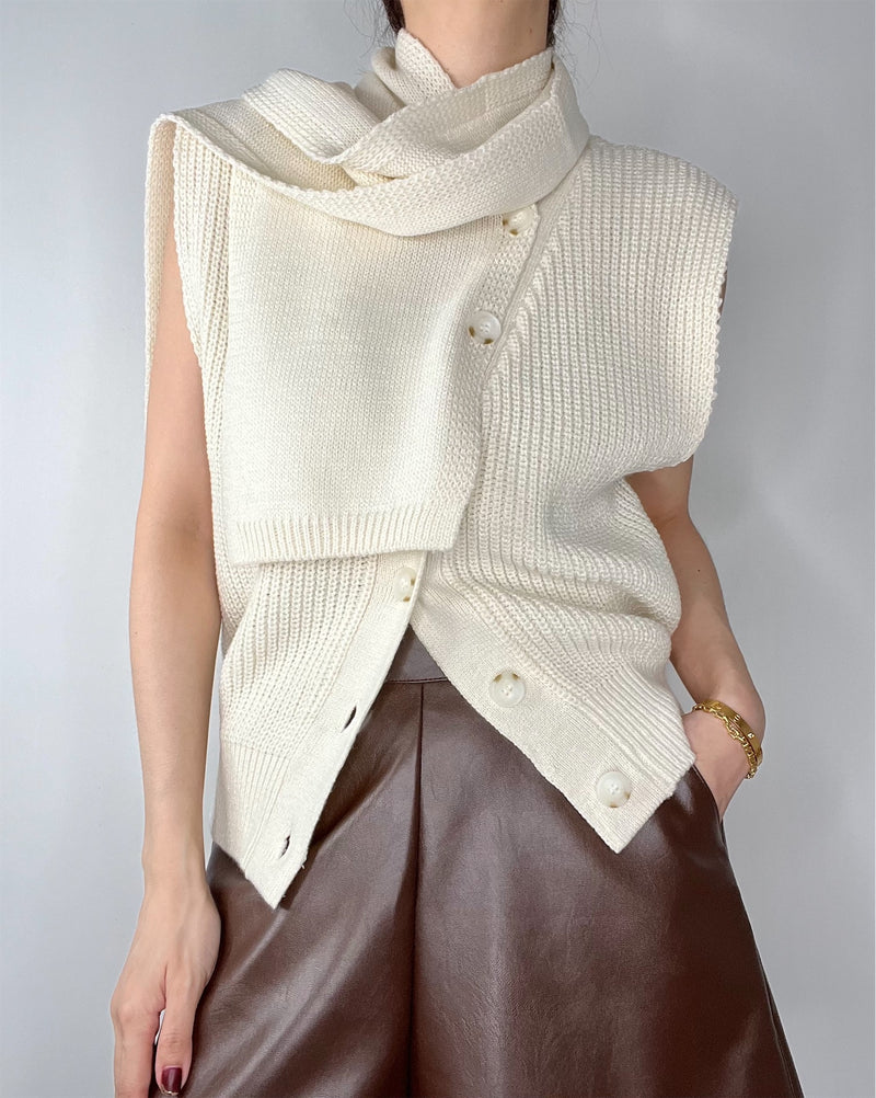 Rylee Knitted Vest Ivory