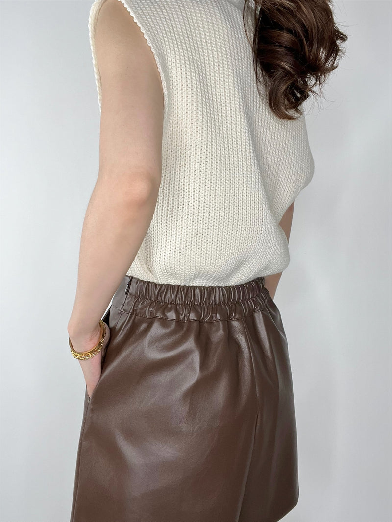 Sloane Faux Leather Shorts