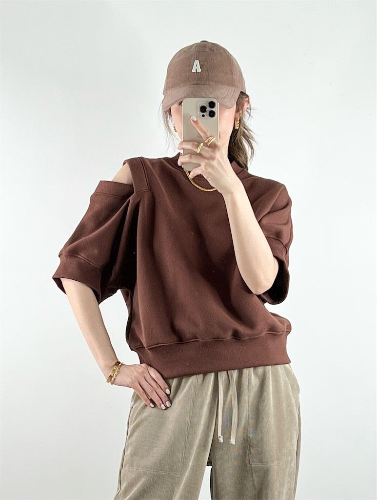 Adella Top Brown