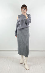 Janelle Knit Skirt Gray