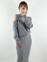 Jazlyn Cut-out Sweater Gray