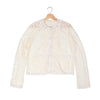 Ivory Four Pocket Sheer Lace Cardigan