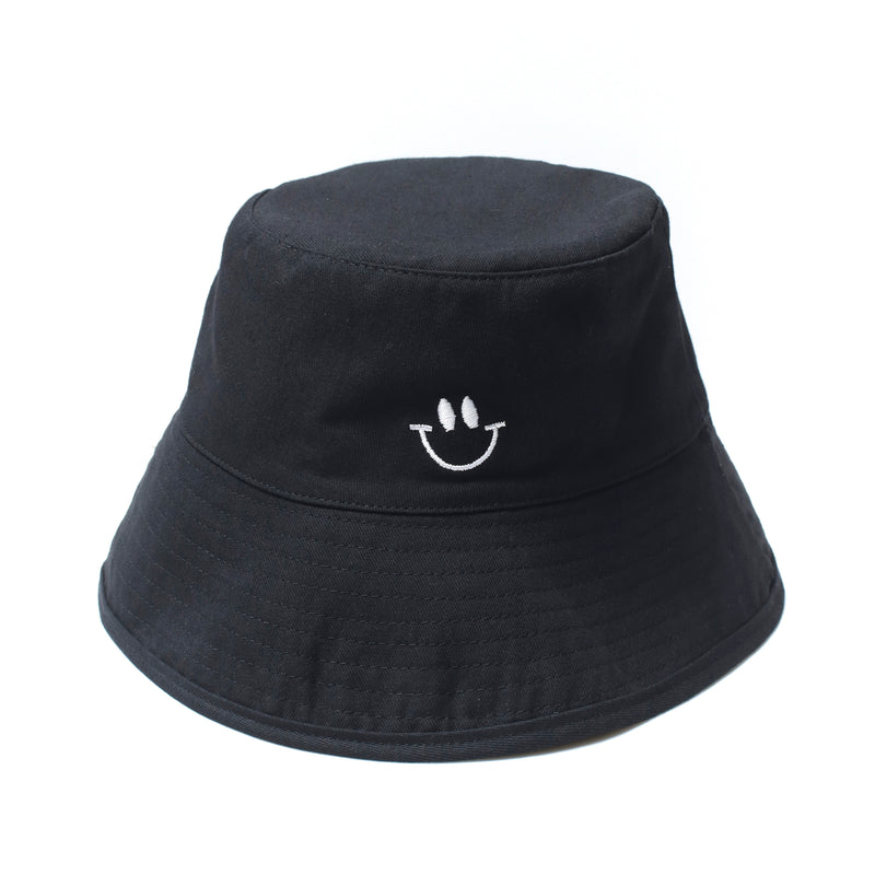Smiley Black Bucket Hat