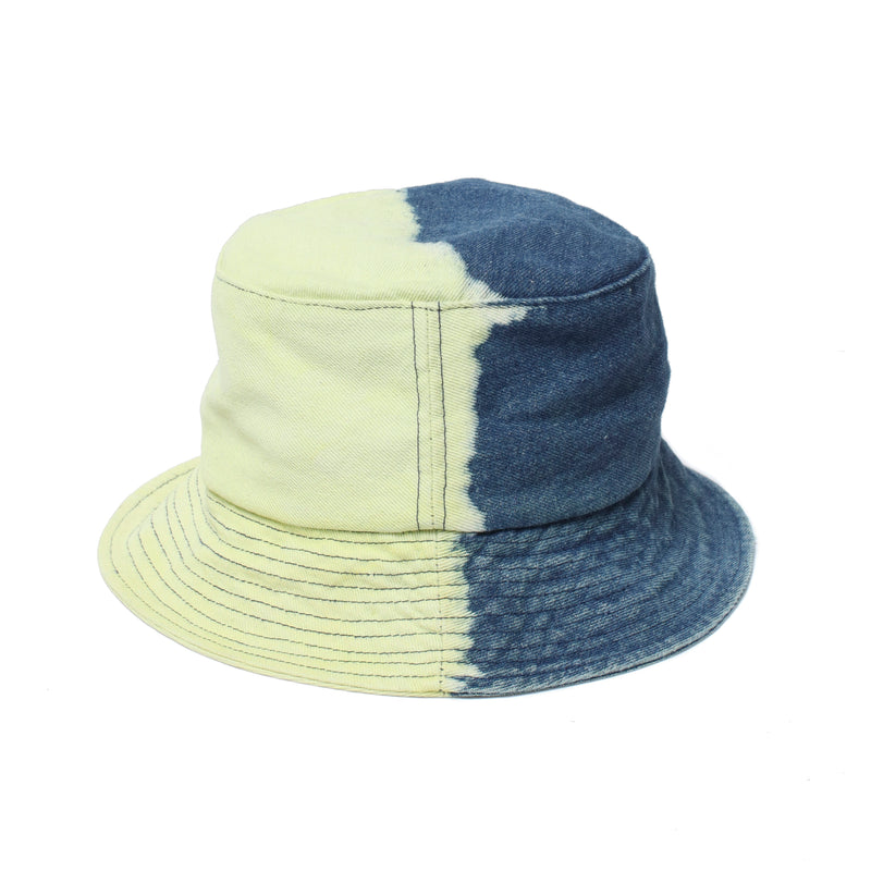 Blue & Yellow Denim Bucket Hat