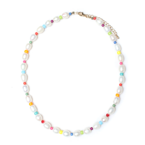 Multi Color Pearl Necklace