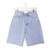 Straight Raw Hem Denim Shorts