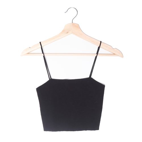 Spaghetti Strap Knit Crop Tube Top