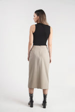 Twisted Front Asymmetrical Skirt