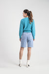 Straight Raw Hem Denim Shorts