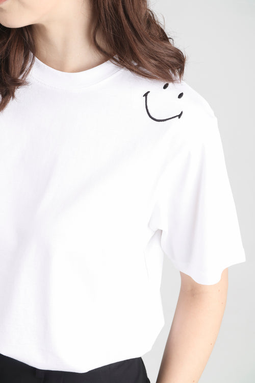 White Smiley Tee